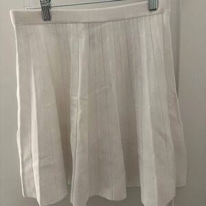 Knit pleated casual skirt